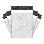 Gray Winter Snowflakes Poly Mailers - Image 2